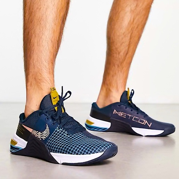 Nike Metcon 8 Training Gym Shoes Armory Navy Arctic Orange DO9328-401 - Picture 2 of 16